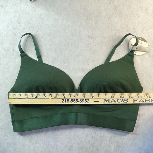 Arizona Body Cotton Wire Free T Shirt Bra Green Womens Size 36C Padded NEW! - Picture 9 of 11